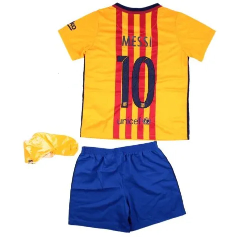 Barcelona 2015-16 Away Mini KIt (XLB) Messi #10 (Excellent)_0