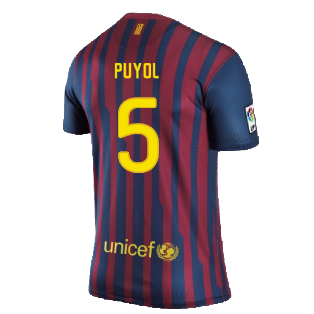 Barcelona 2011-2012 Home Shirt (S) (Excellent) (Puyol 5)_1