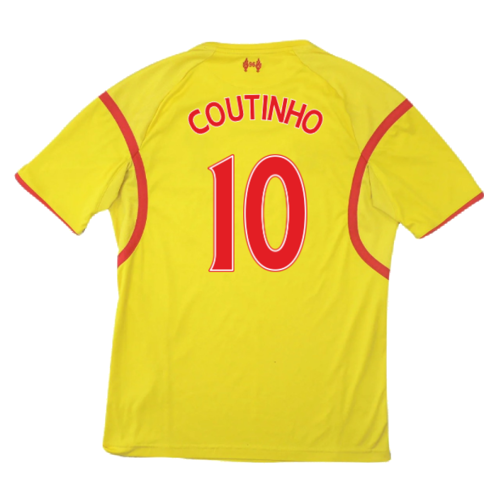 Liverpool 2014-15 Warrior Away Shirt (Very Good) (COUTINHO 10)_1