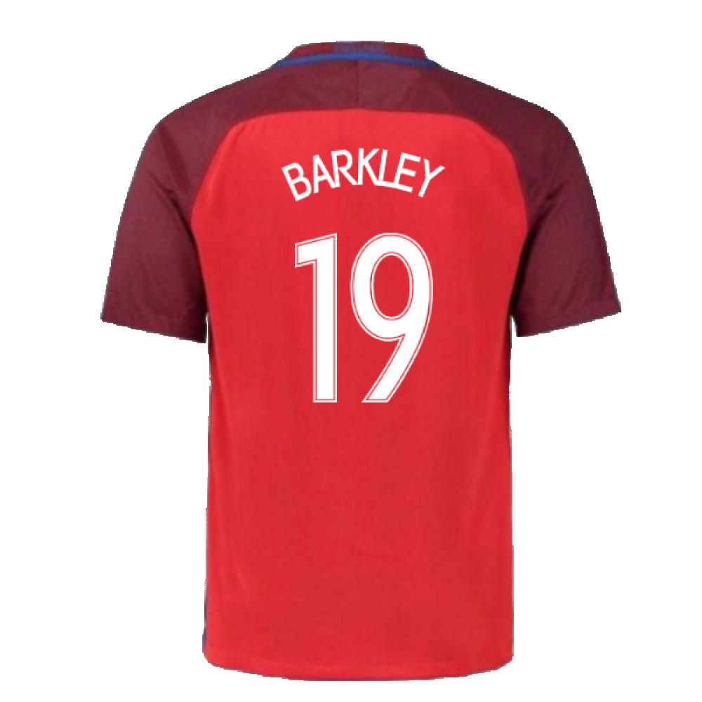 England 2016-17 Away Football Shirt (XL.Boys) (Excellent) (Barkley 19)_1