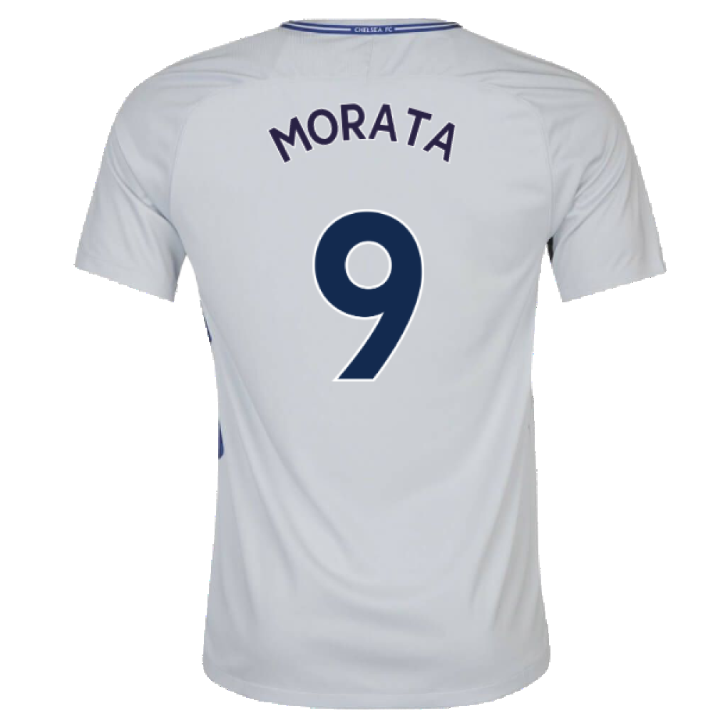 2017-2018 Chelsea Away Nike Ladies Shirt (Womens L) (Mint) (Morata 9)_1