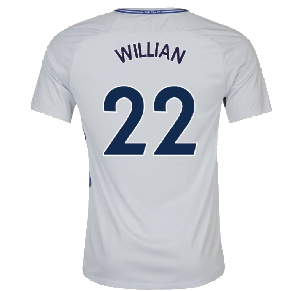 2017-2018 Chelsea Away Nike Ladies Shirt (Womens L) (Mint) (Willian 22)_1