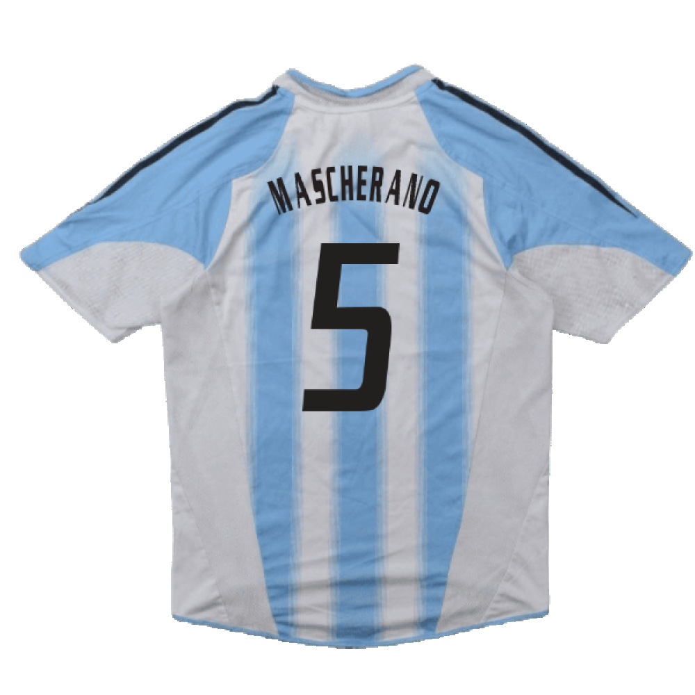 Argentina 2004-06 Home Shirt (S) (Good) (Mascherano 5)_1