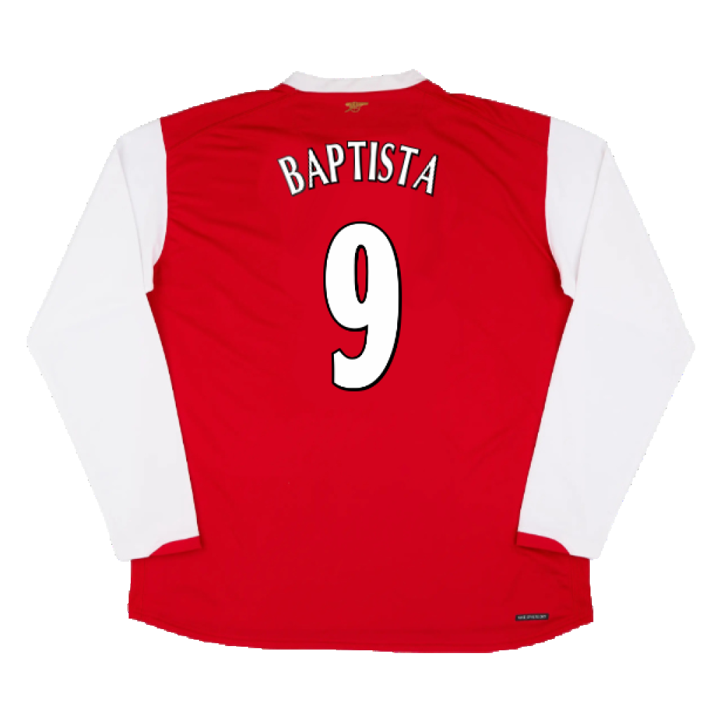 Arsenal 2006-07 Long Sleeve Home Shirt (XXL) (Excellent) (Baptista 9)_1