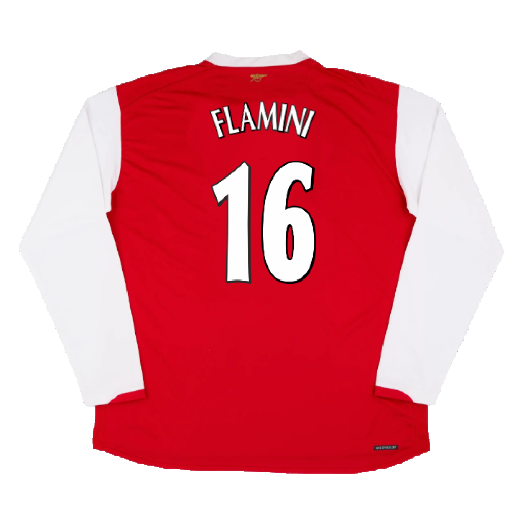 Arsenal 2006-07 Long Sleeve Home Shirt (XXL) (Excellent) (Flamini 16)_1