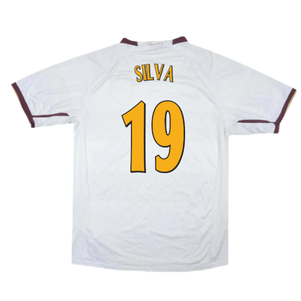 Arsenal 2007-08 Away Shirt (XL) (Excellent) (Silva 19)_1