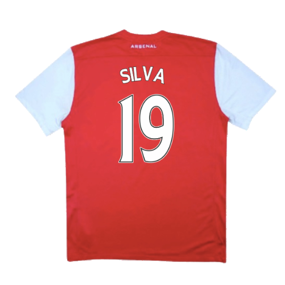 Arsenal 2011-12 Home Shirt (L) (Very Good) (Silva 19)_1