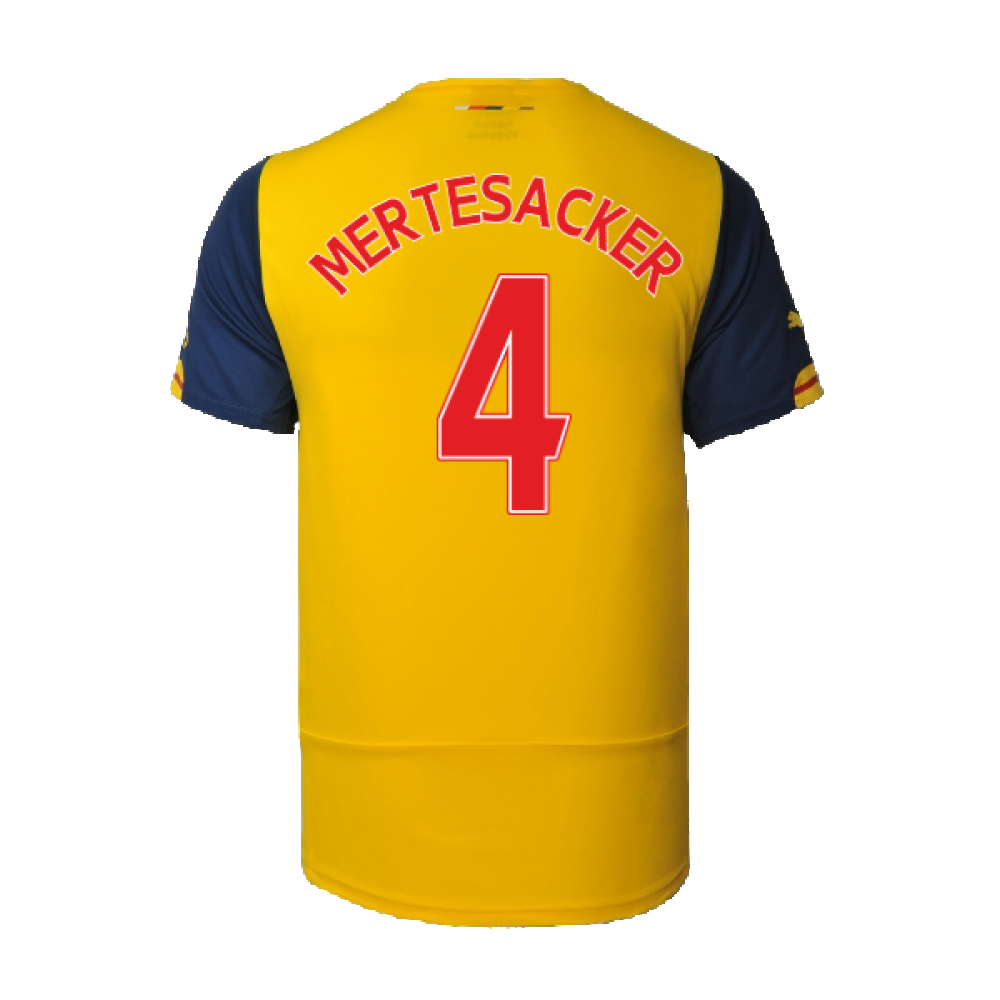 Arsenal 2014-15 Away Shirt (M) (Very Good) (Mertesacker 4)_1