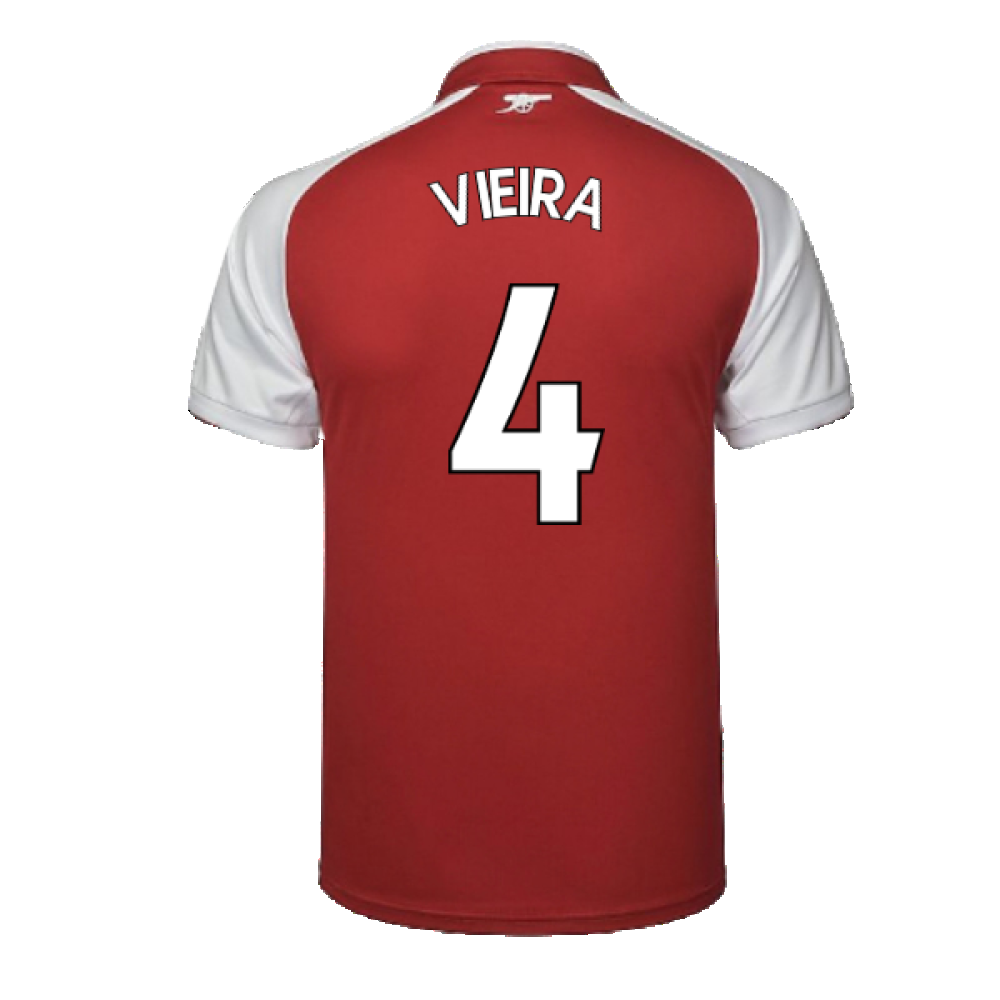 Arsenal 2017-18 Home Shirt (Excellent) (Vieira 4)_1