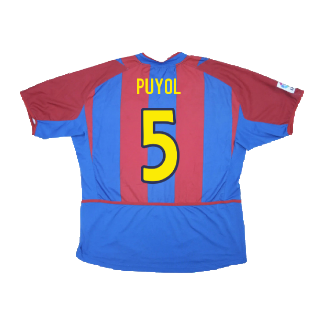 Barcelona 2002-03 Home Shirt (L) (Good) (Puyol 5)_1