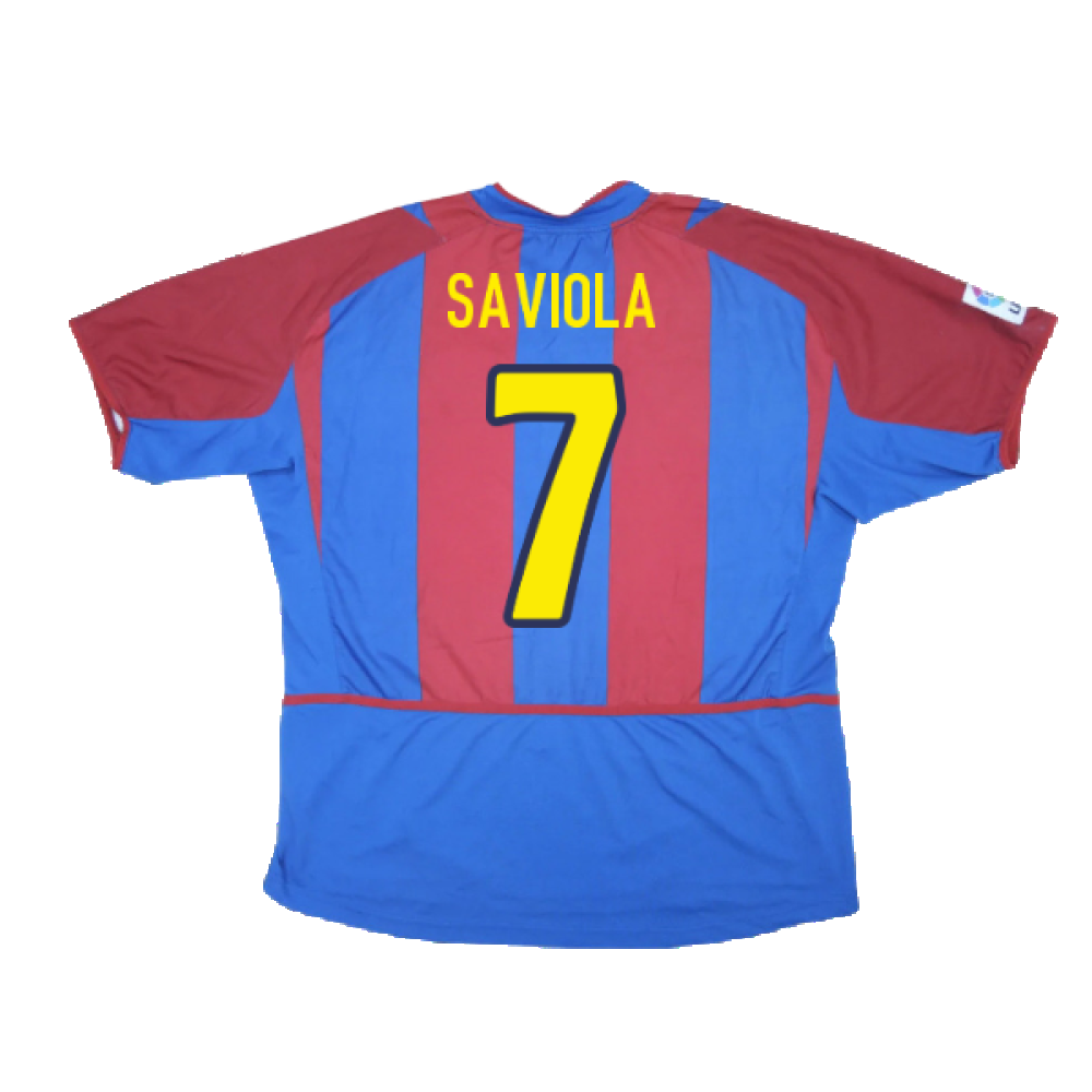 Barcelona 2002-2003 Home Shirt (XL) (Excellent) (Saviola 7)_1