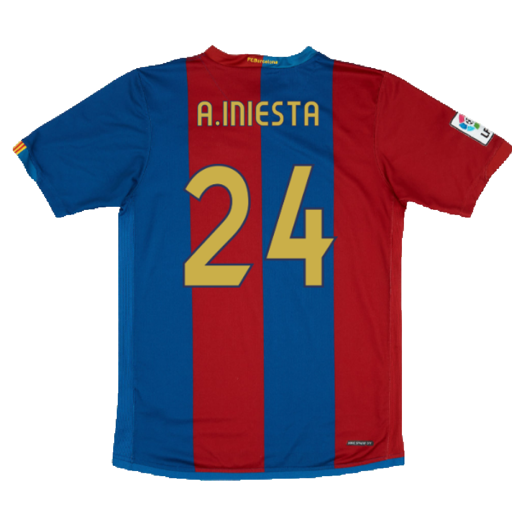 Barcelona 2006-07 Home Shirt (L) (Very Good) (A.Iniesta 24)_1