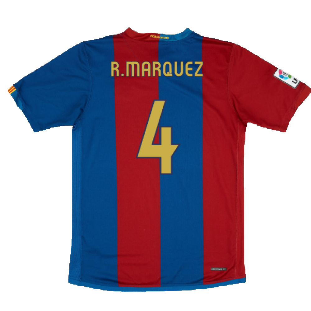 Barcelona 2006-07 Home Shirt (S) (Good) (R.Marquez 4)_1