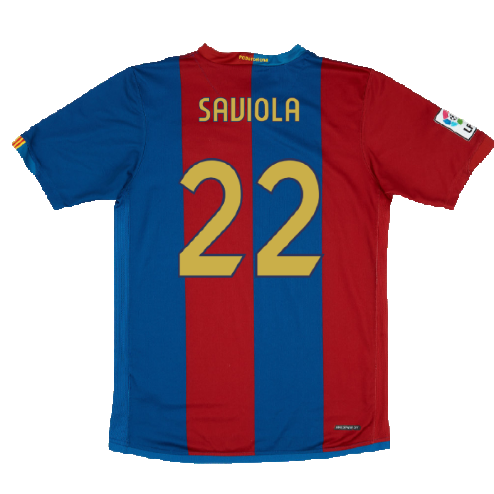 Barcelona 2006-07 Home Shirt (S) (Good) (Saviola 22)_1