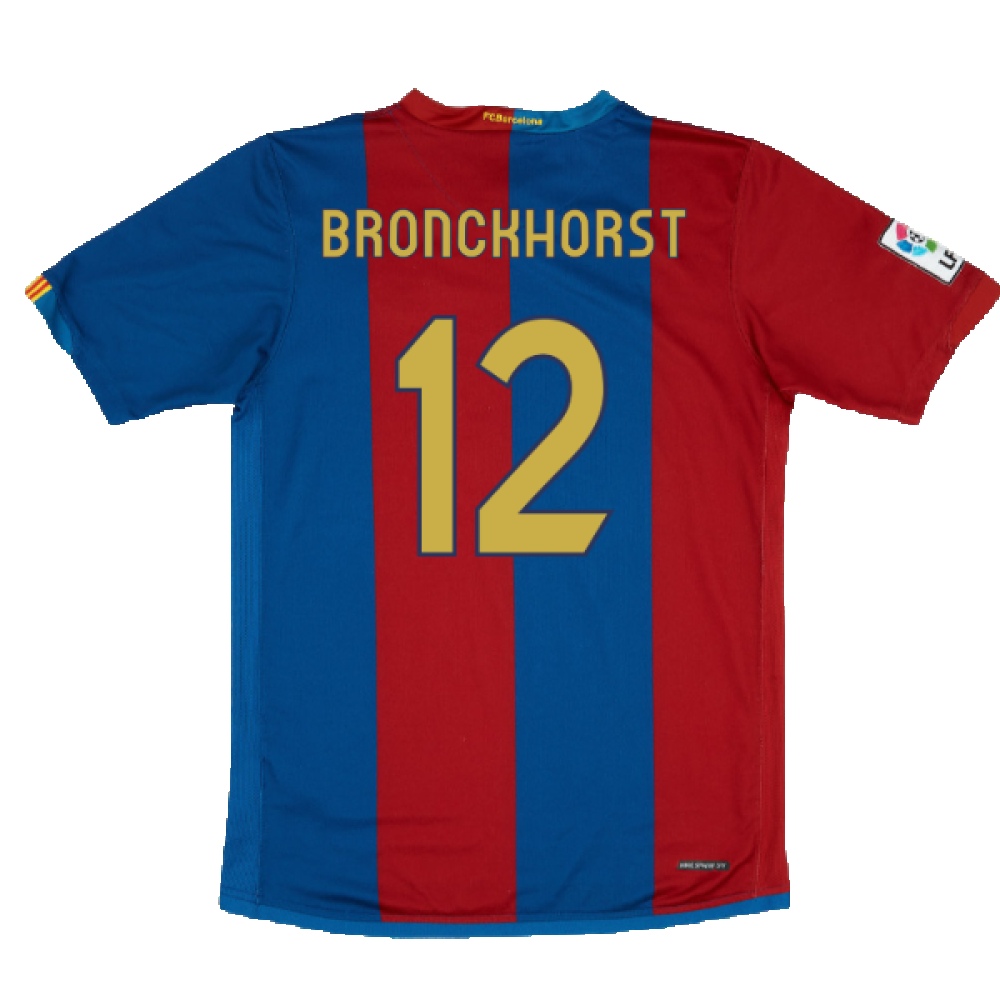 Barcelona 2006-07 Home Shirt (Sponsorless) (Excellent) (Bronckhorst 12)_1