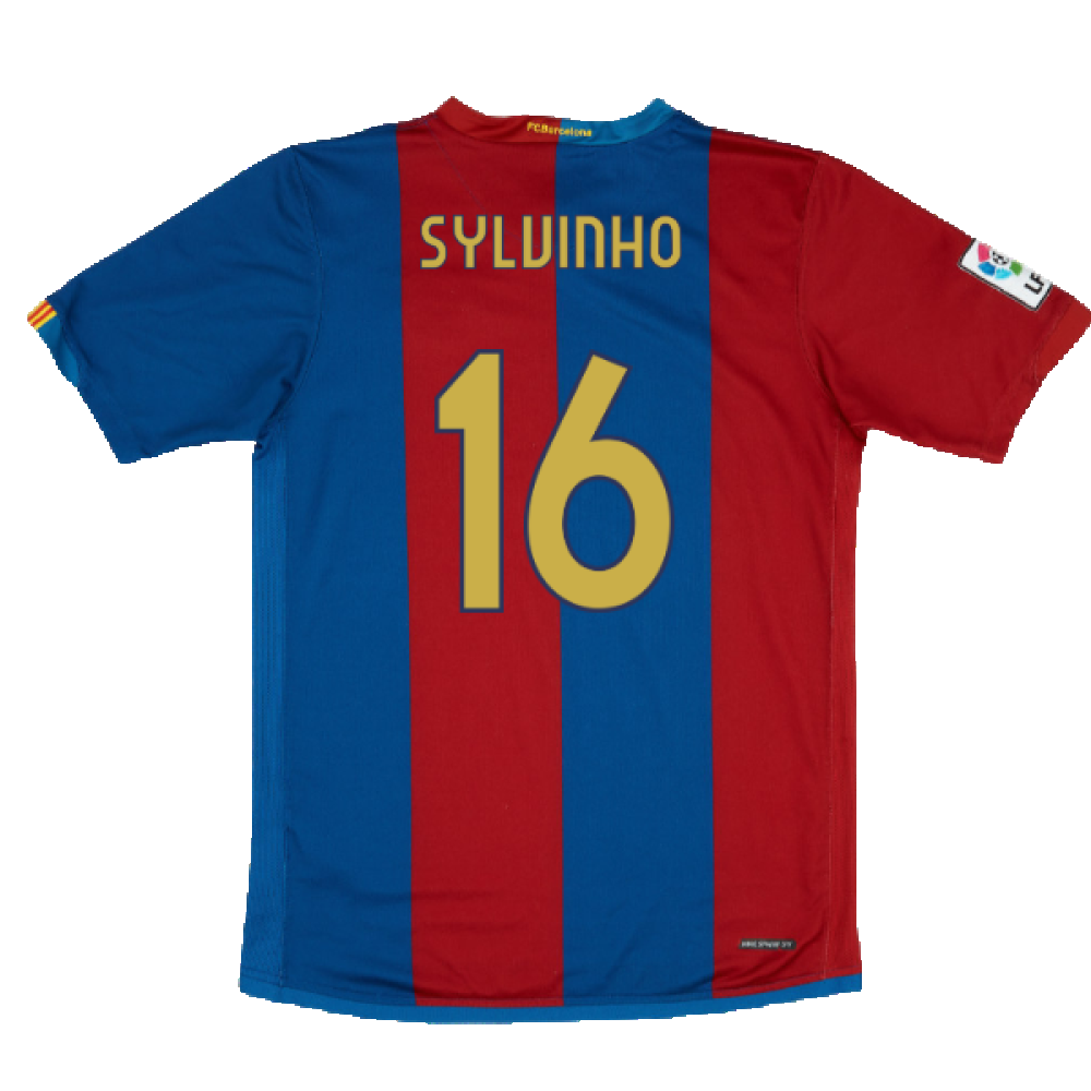 Barcelona 2006-07 Home Shirt (S) (Good) (Sylvinho 16)_1