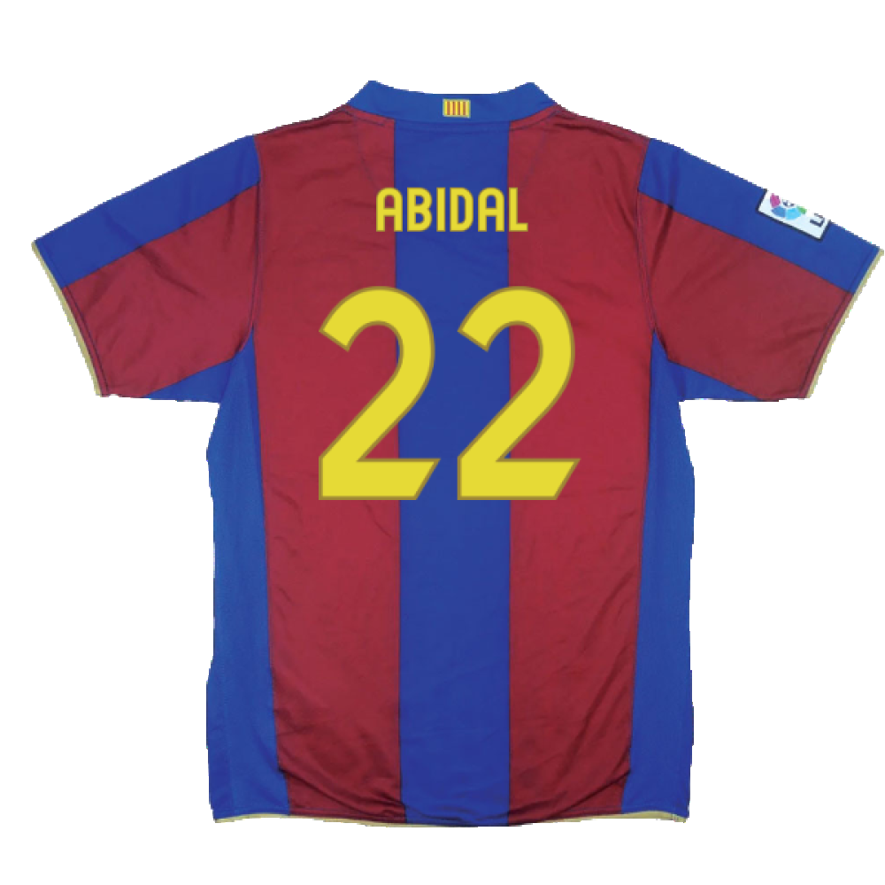 Barcelona 2007-08 Home Shirt (S) (Excellent) (Abidal 22)_1