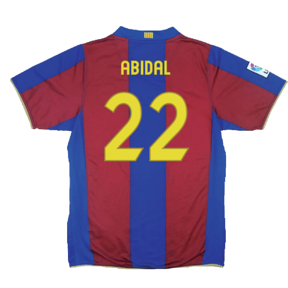 Barcelona 2007-08 Home Shirt (S) (Excellent) (Abidal 22)_1