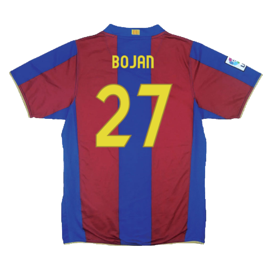 Barcelona 2007-08 Home Shirt (L) (Excellent) (Bojan 27)_1