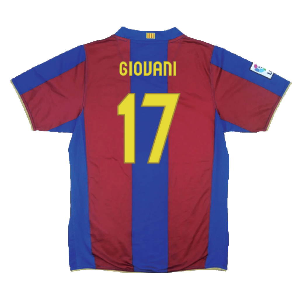 Barcelona 2007-08 Home Shirt (L) (Excellent) (Giovani 17)_1