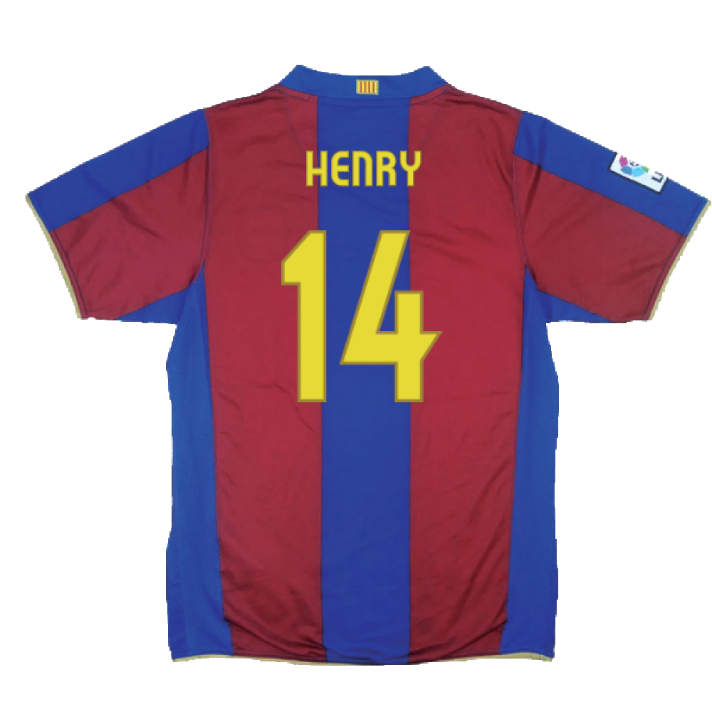 Barcelona 2007-08 Home Shirt (S) (Excellent) (Henry 14)_1