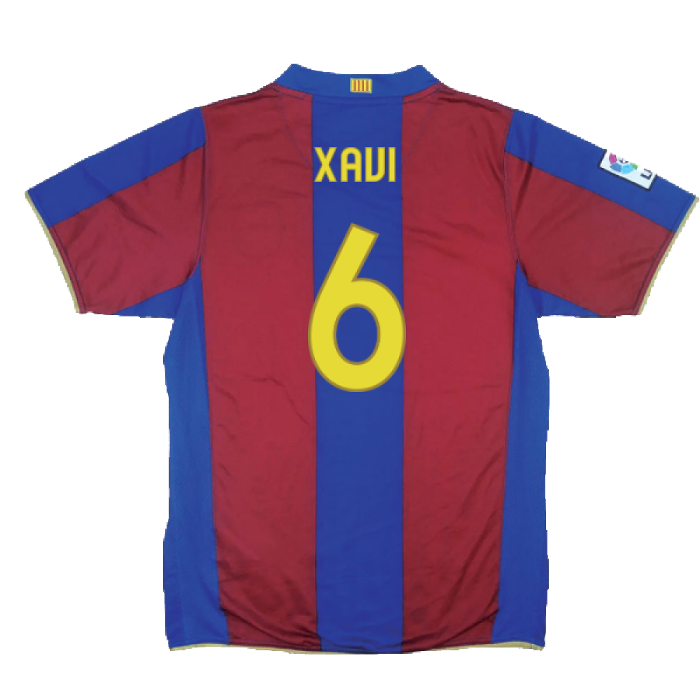 Barcelona 2007-08 Home Shirt (L) (Excellent) (Xavi 6)_1