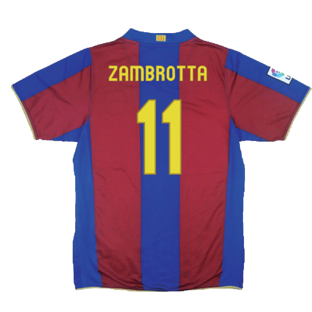 Barcelona 2007-08 Home Shirt (L) (Excellent) (Zambrotta 11)_1