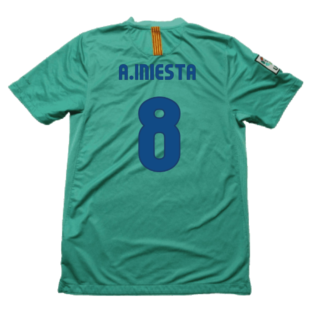 Barcelona 2010-11 Away Shirt (XL) (Very Good) (A.Iniesta 8)_1