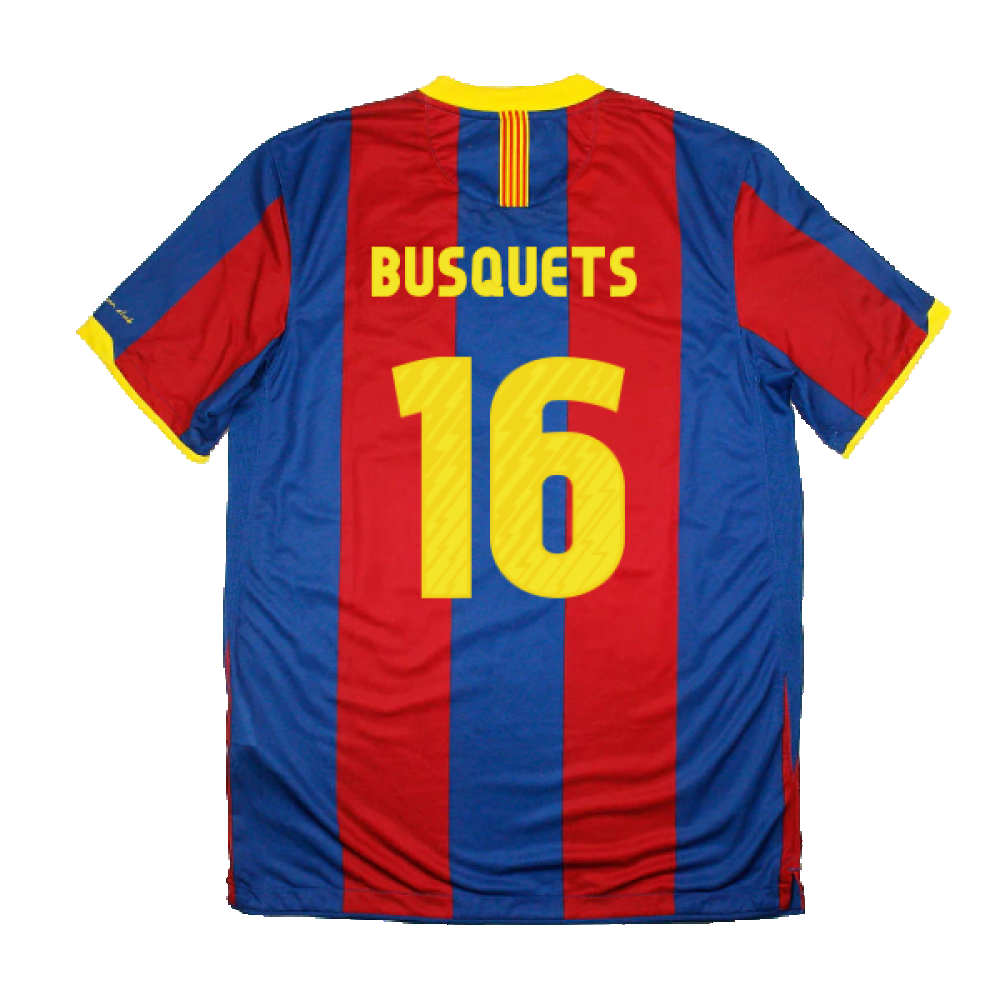 Barcelona 2010-11 Home Shirt (L) (Very Good) (Busquets 16)_1