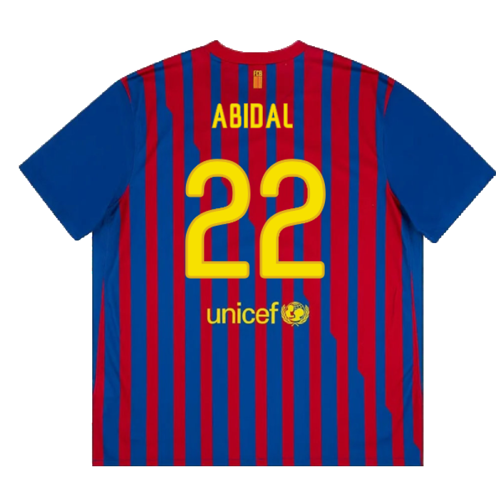 Barcelona 2011-12 Home Shirt (S) (Good) (Abidal 22)_1