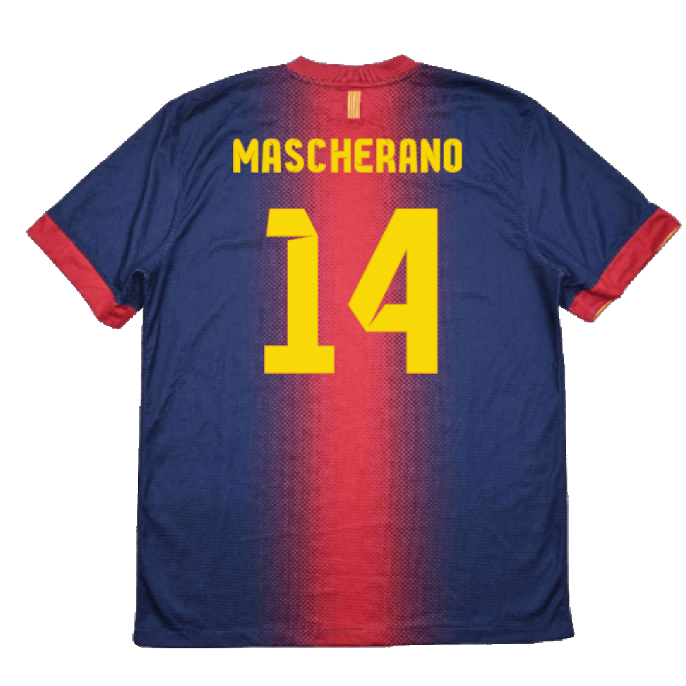 Barcelona 2012-13 Home Shirt (L) (Good) (Mascherano 14)_1