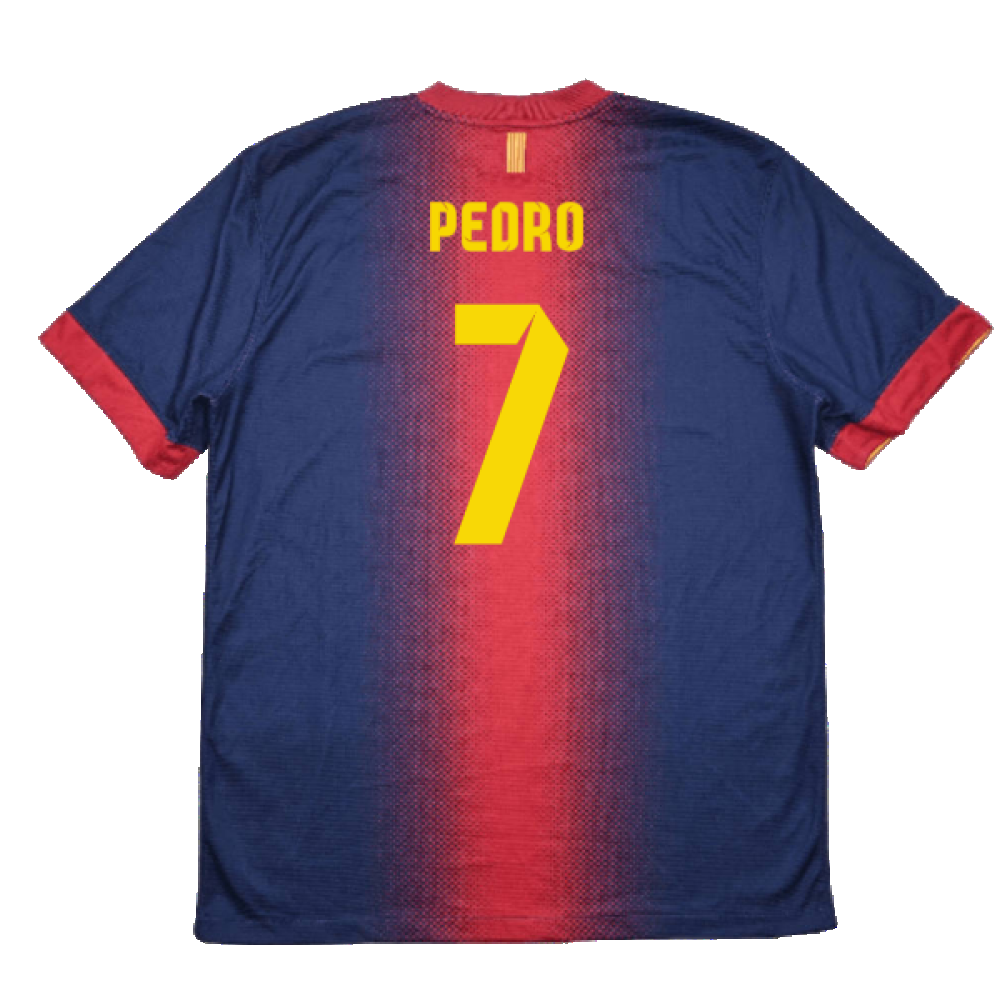 Barcelona 2012-13 Home Shirt (L) (Good) (Pedro 7)_1