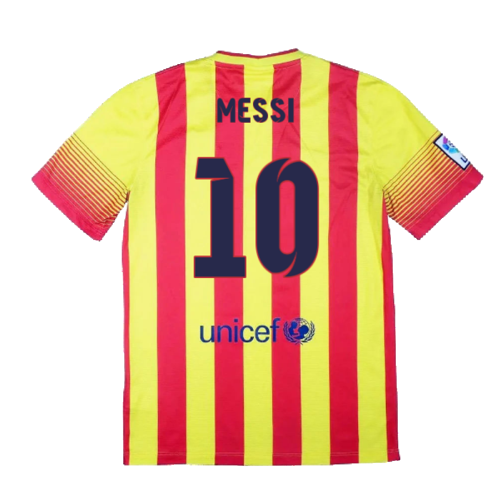 Barcelona 2013-14 Away Shirt (S) (Excellent) (Messi 10)_1