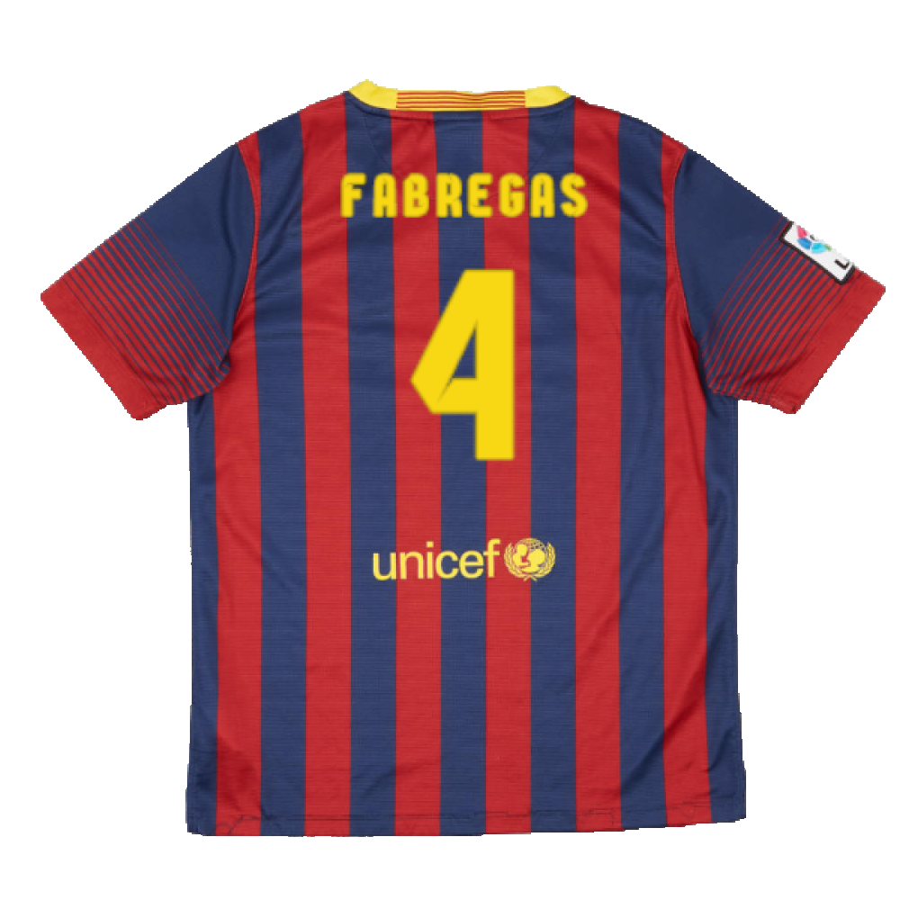 Barcelona 2013-14 Home Shirt (XL) (Good) (Fabregas 4)_1