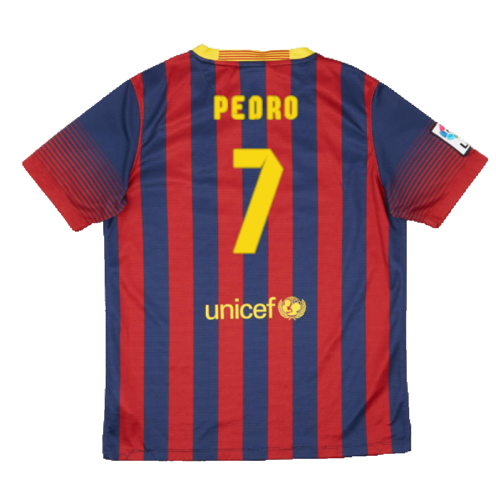 Barcelona 2013-14 Home Shirt (XL) (Good) (Pedro 7)_1