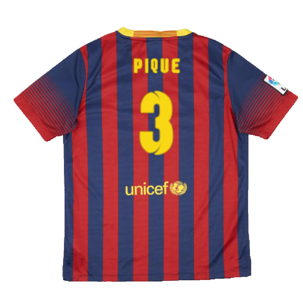 Barcelona 2013-14 Home Shirt (Very Good) (Pique 3)_1