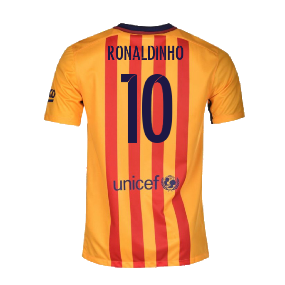 Barcelona 2015-16 Away Shirt (2XL) (Good) (Ronaldinho 10)_1