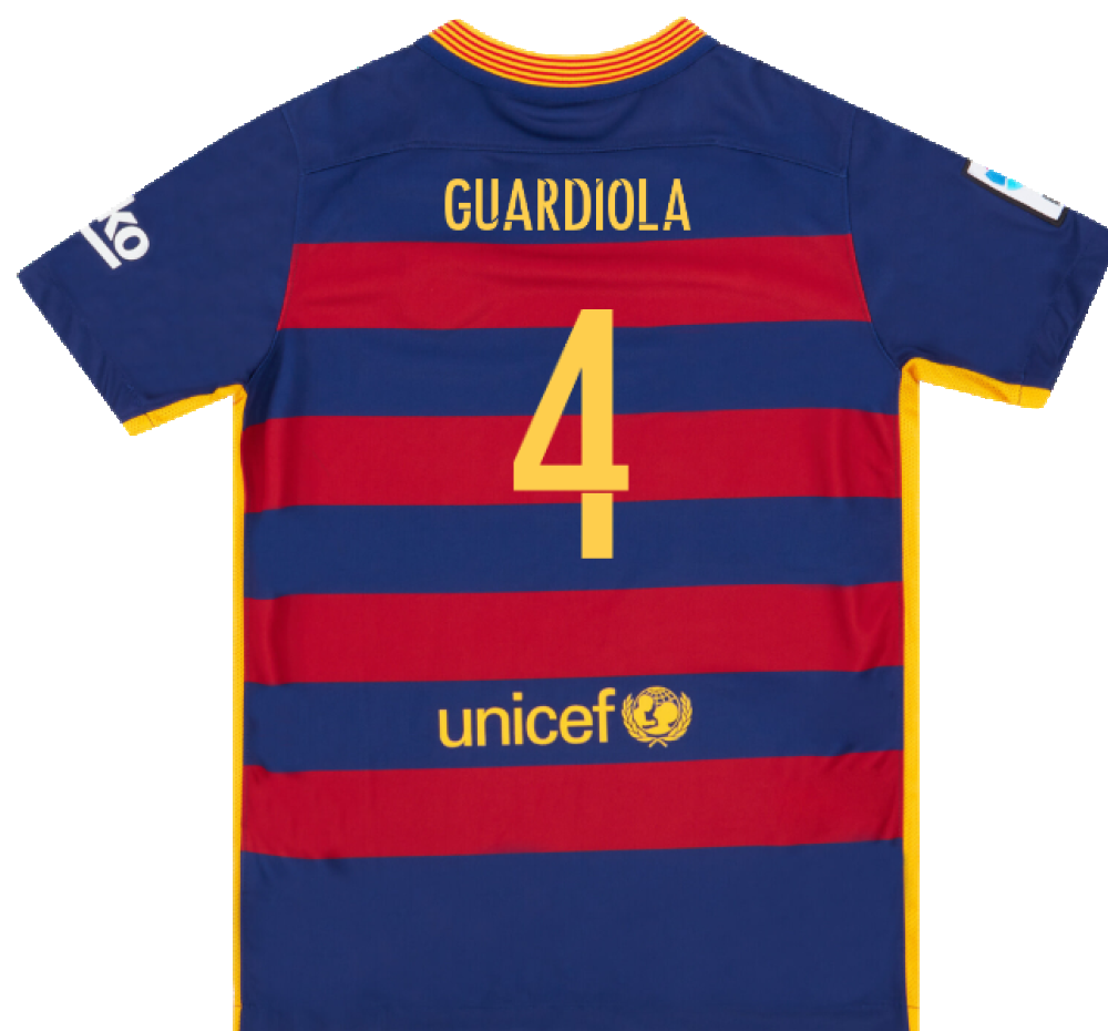 Barcelona 2015-16 Home Shirt (2XL) (Mint) (Guardiola 4)_1