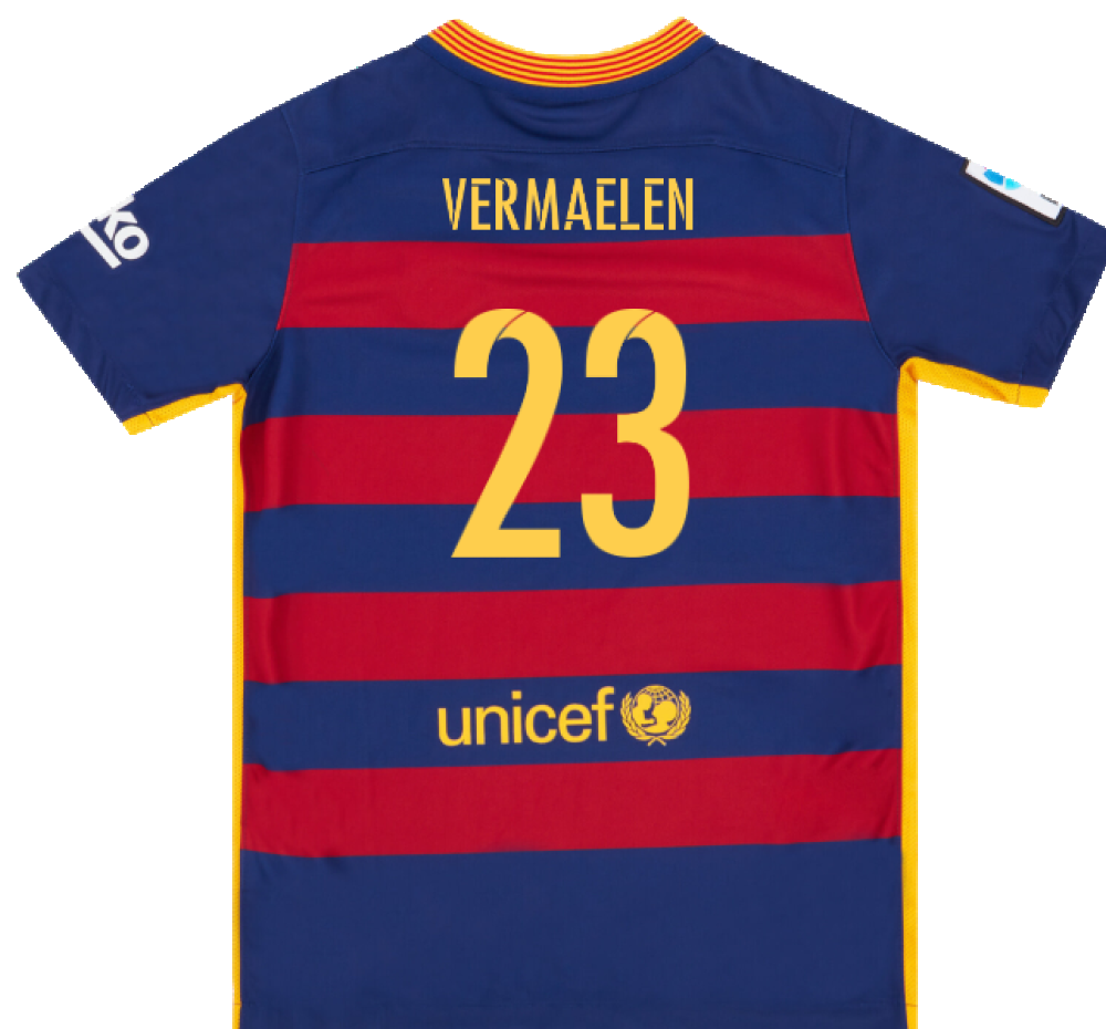 Barcelona 2015-16 Home Shirt (2XL) (Mint) (Vermaelen 23)_1