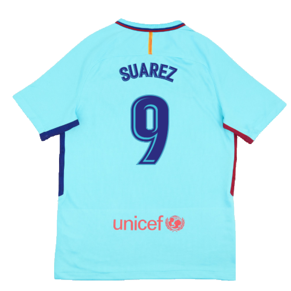 Barcelona 2017-18 Away Shirt (2XL) (Very Good) (Suarez 9)_1