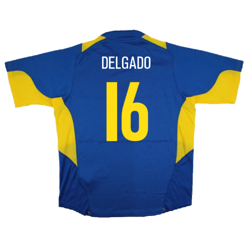 Boca Juniors 2005-06 Home Shirt (L) (Excellent) (Delgado 16)_1