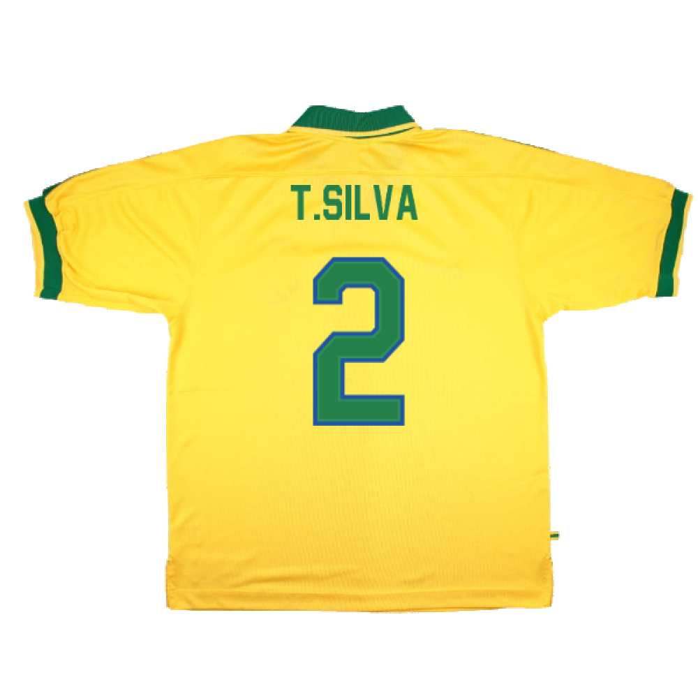 Brazil 1997-98 Home Shirt (XL) (Very Good) (T.SILVA 2)_1