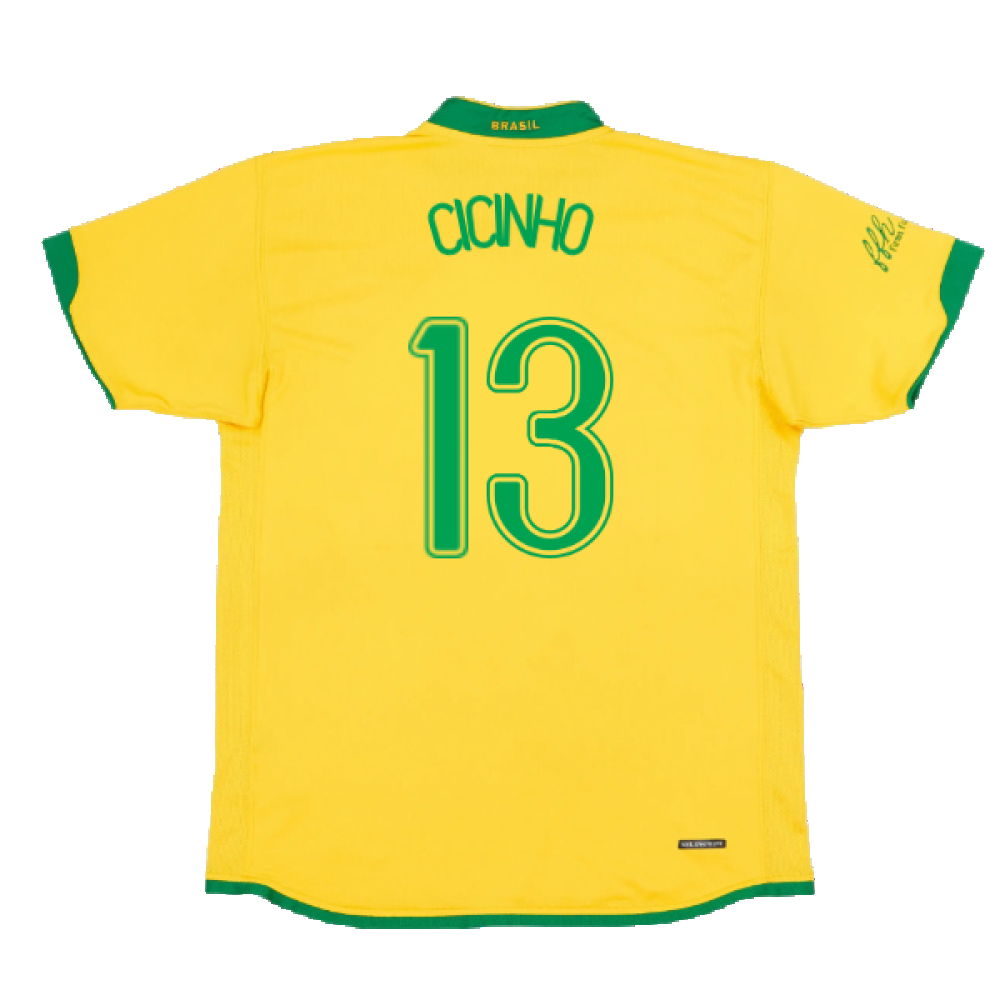 Brazil 2006-2008 Home Shirt (XXL) (Good) (Cicinho 13)_1