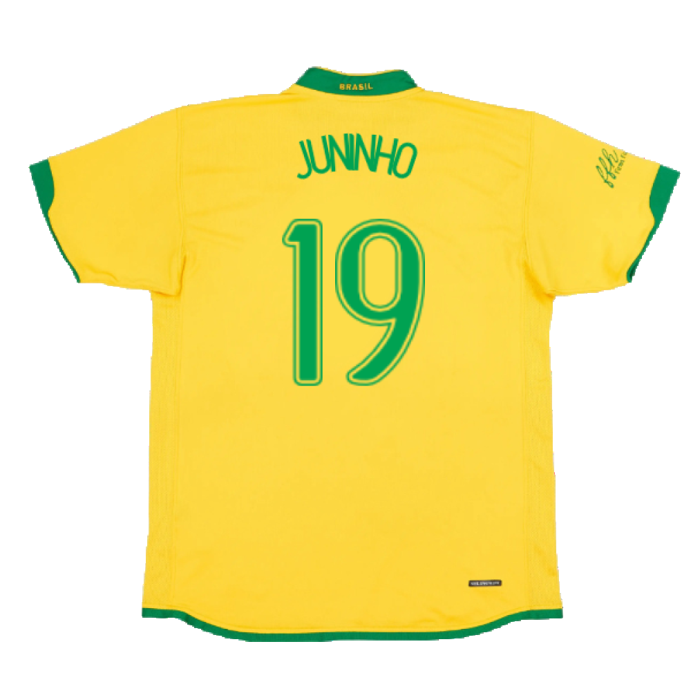 Brazil 2006-08 Home Shirt (L) (Excellent) (Juninho 19)_1