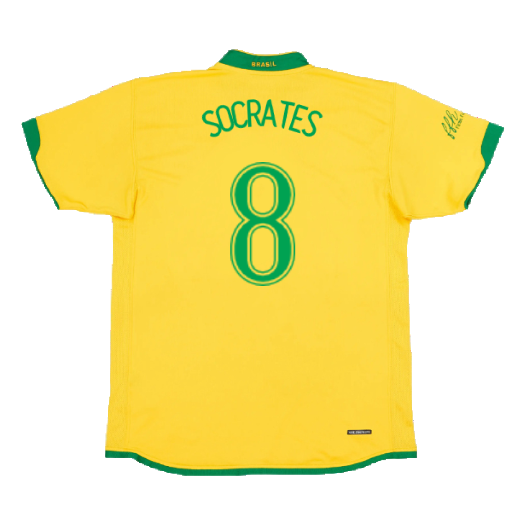 Brazil 2006-2008 Home Shirt (XXL) (Good) (SOCRATES 8)_1