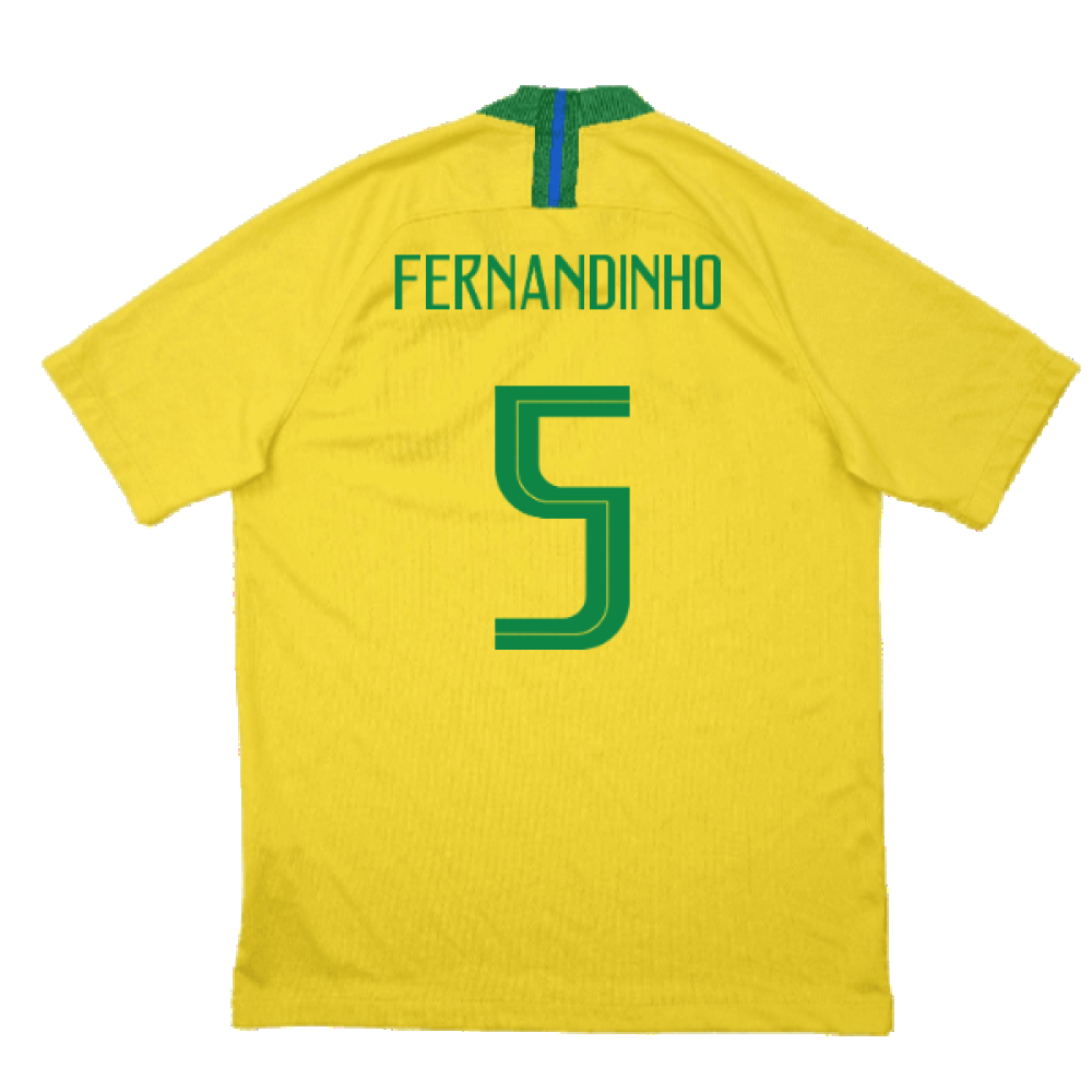 Brazil 2018-19 Home Shirt (Excellent) (Fernandinho 5)_1