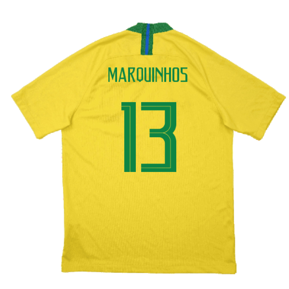 Brazil 2018-19 Home Shirt (M) (Excellent) (Marquinhos 13)_1