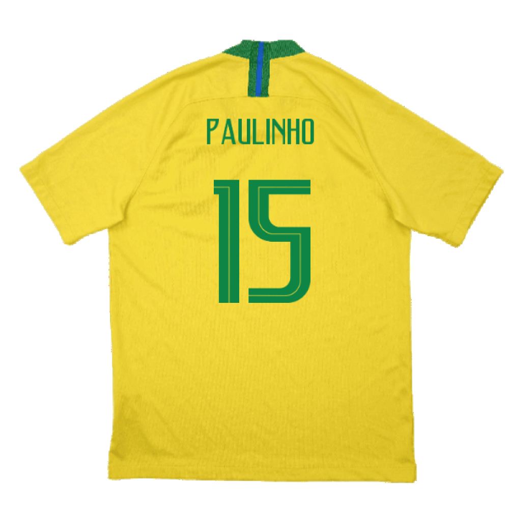 Brazil 2018-19 Home Shirt (M) (Excellent) (Paulinho 15)_1