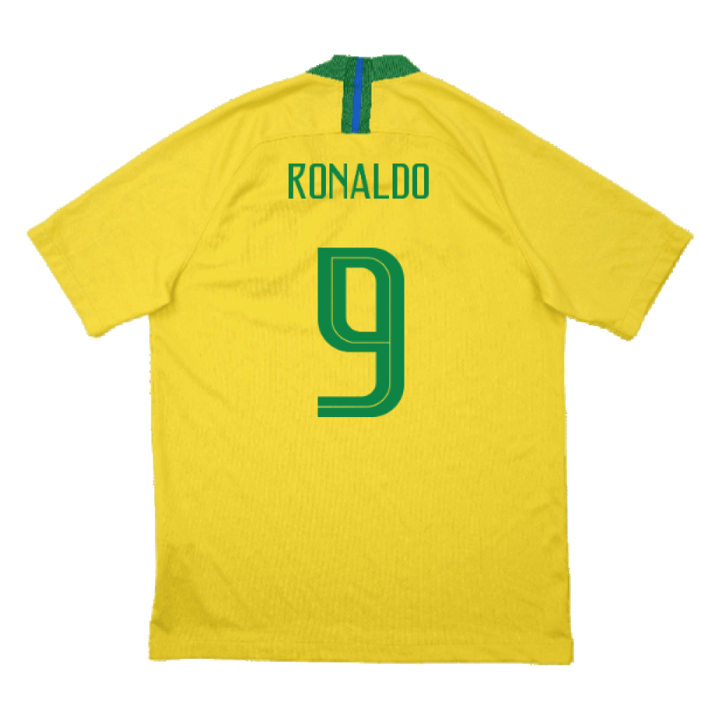 Brazil 2018-19 Home Shirt (Excellent) (Ronaldo 9)_1