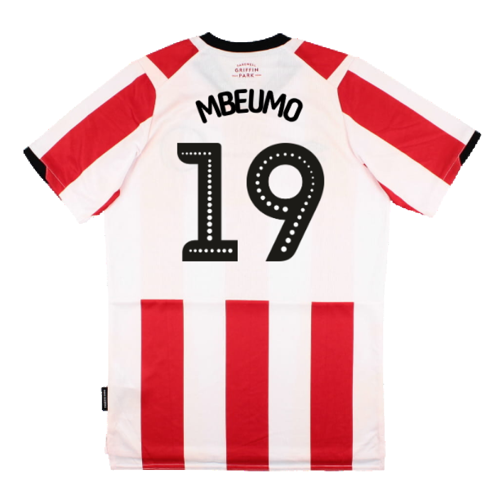 Brentford 2019-20 Home Shirt (Sponsorless) (S) (Mint) (Mbeumo 19)_1